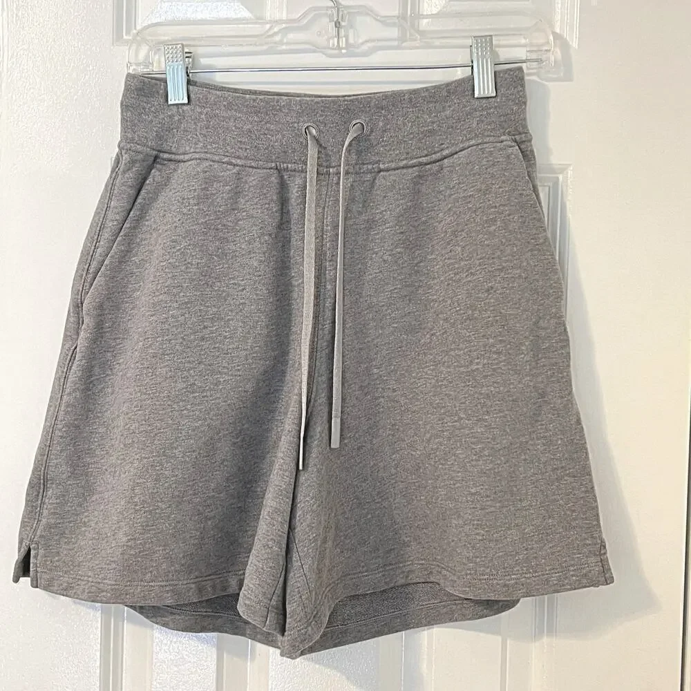 Lululemon High Rise Terry Sweat Shorts Grey 6 NWOT
